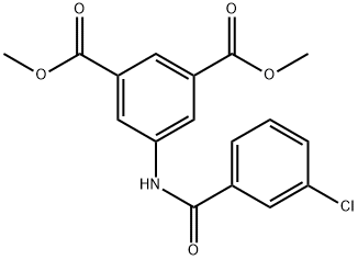 dimethyl 5-{[(3-chlorophenyl)carbonyl]amino}benzene-1,3-dicarboxylate Struktur