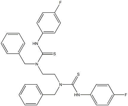 1,1'-ethane-1,2-diylbis[1-benzyl-3-(4-fluorophenyl)(thiourea)] Struktur