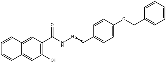 N'-[4-(benzyloxy)benzylidene]-3-hydroxy-2-naphthohydrazide Struktur