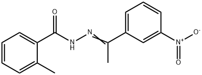 2-methyl-N'-[1-(3-nitrophenyl)ethylidene]benzohydrazide Struktur