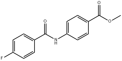 methyl 4-{[(4-fluorophenyl)carbonyl]amino}benzoate Struktur