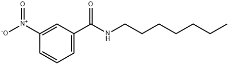 N-heptyl-3-nitrobenzamide Struktur