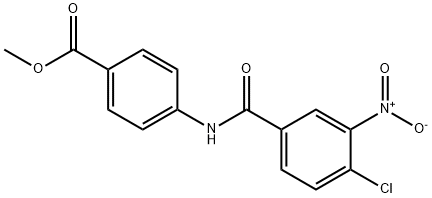 methyl 4-{[(4-chloro-3-nitrophenyl)carbonyl]amino}benzoate Struktur