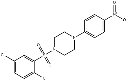 1-[(2,5-dichlorophenyl)sulfonyl]-4-(4-nitrophenyl)piperazine Struktur