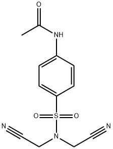 N-{4-[bis(cyanomethyl)sulfamoyl]phenyl}acetamide Struktur