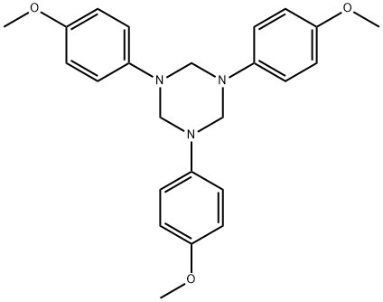 1,3,5-Tris(4-Methoxyphenyl)-1,3,5-Triazinane Struktur