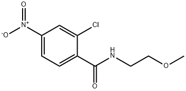 2-chloro-N-(2-methoxyethyl)-4-nitrobenzamide Structure