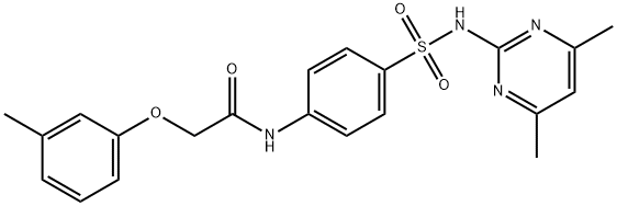 N-{4-[(4,6-dimethylpyrimidin-2-yl)sulfamoyl]phenyl}-2-(3-methylphenoxy)acetamide Struktur