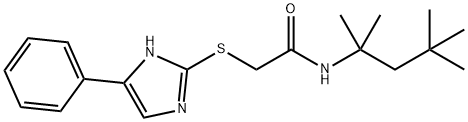 2-[(5-phenyl-1H-imidazol-2-yl)sulfanyl]-N-(2,4,4-trimethylpentan-2-yl)acetamide Struktur