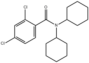 2,4-dichloro-N,N-dicyclohexylbenzamide Struktur