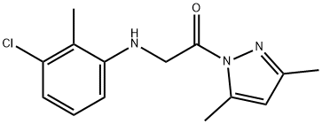 (3-chloro-2-methylphenyl)[2-(3,5-dimethyl-1H-pyrazol-1-yl)-2-oxoethyl]amine Struktur