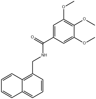 3,4,5-trimethoxy-N-(naphthalen-1-ylmethyl)benzamide Struktur