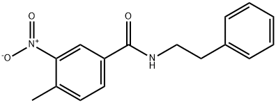 4-methyl-3-nitro-N-(2-phenylethyl)benzamide Struktur