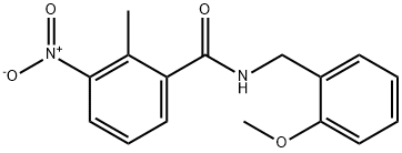 N-(2-methoxybenzyl)-2-methyl-3-nitrobenzamide Struktur