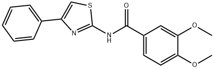 3,4-dimethoxy-N-(4-phenyl-1,3-thiazol-2-yl)benzamide Struktur