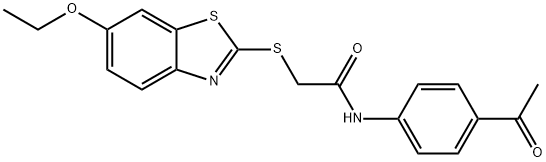 N-(4-acetylphenyl)-2-[(6-ethoxy-1,3-benzothiazol-2-yl)sulfanyl]acetamide Struktur