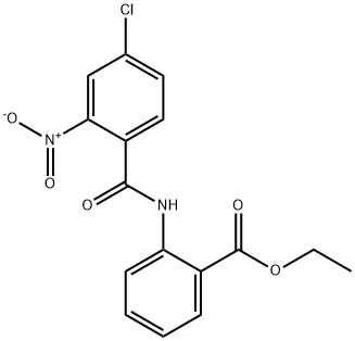 ethyl 2-{[(4-chloro-2-nitrophenyl)carbonyl]amino}benzoate Struktur