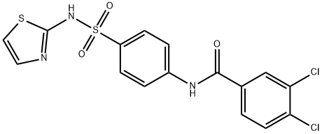 3,4-dichloro-N-[4-(1,3-thiazol-2-ylsulfamoyl)phenyl]benzamide Struktur