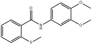 N-(3,4-dimethoxyphenyl)-2-(methylsulfanyl)benzamide Struktur