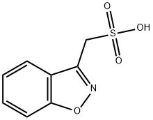 1,2-Benzisoxazole-3-methane sulfonic acid Struktur