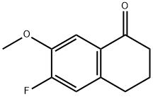 6-FLUORO-7-METHOXY-1,2,3,4-TETRAHYDRONAPHTHALEN-1-ONE Struktur