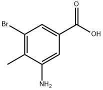 3-Amino-5-bromo-4-methylbenzoic acid Struktur