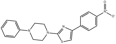 1-[4-(4-nitrophenyl)-1,3-thiazol-2-yl]-4-phenylpiperazine Struktur