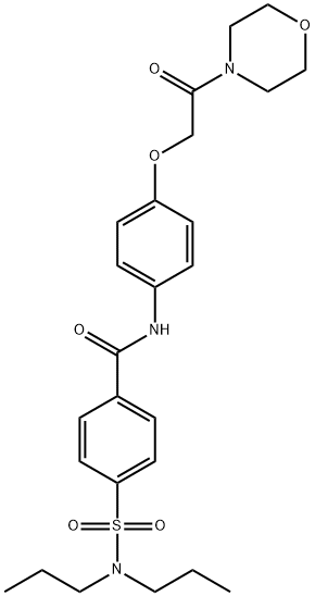 4-(dipropylsulfamoyl)-N-{4-[2-(morpholin-4-yl)-2-oxoethoxy]phenyl}benzamide Struktur