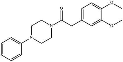 2-(3,4-dimethoxyphenyl)-1-(4-phenylpiperazin-1-yl)ethanone Struktur