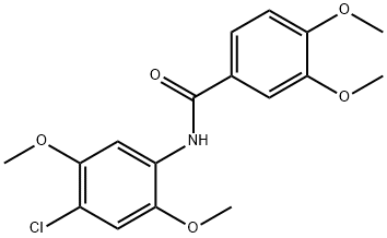 N-(4-chloro-2,5-dimethoxyphenyl)-3,4-dimethoxybenzamide Struktur