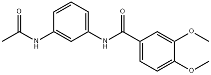 N-[3-(acetylamino)phenyl]-3,4-dimethoxybenzamide Struktur