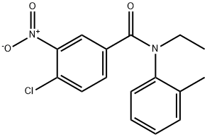 4-chloro-N-ethyl-N-(2-methylphenyl)-3-nitrobenzamide Struktur