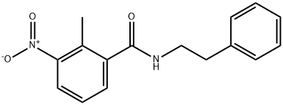 2-methyl-3-nitro-N-(2-phenylethyl)benzamide Struktur