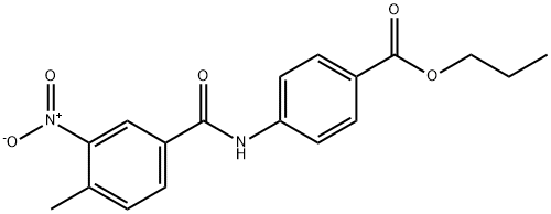 propyl 4-{[(4-methyl-3-nitrophenyl)carbonyl]amino}benzoate Struktur