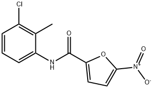 N-(3-chloro-2-methylphenyl)-5-nitro-2-furamide Struktur