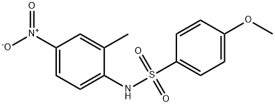 4-methoxy-N-(2-methyl-4-nitrophenyl)benzenesulfonamide Struktur