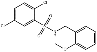 2,5-dichloro-N-(2-methoxybenzyl)benzenesulfonamide Struktur