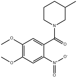 (4,5-dimethoxy-2-nitrophenyl)(3-methylpiperidin-1-yl)methanone Struktur