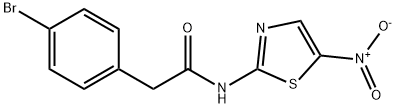 2-(4-bromophenyl)-N-(5-nitro-1,3-thiazol-2-yl)acetamide Struktur