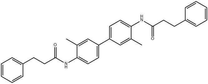 N,N'-(3,3'-dimethylbiphenyl-4,4'-diyl)bis(3-phenylpropanamide) Struktur