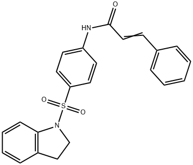 (2E)-N-[4-(2,3-dihydro-1H-indol-1-ylsulfonyl)phenyl]-3-phenylprop-2-enamide Struktur