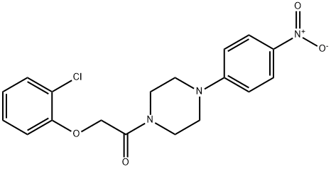 2-(2-chlorophenoxy)-1-[4-(4-nitrophenyl)piperazin-1-yl]ethanone Struktur