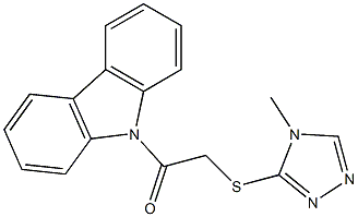 1-(9H-carbazol-9-yl)-2-[(4-methyl-4H-1,2,4-triazol-3-yl)sulfanyl]ethanone Struktur