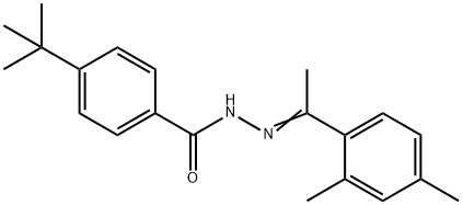 4-tert-butyl-N'-[(1Z)-1-(2,4-dimethylphenyl)ethylidene]benzohydrazide Struktur