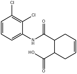 6-[(2,3-dichlorophenyl)carbamoyl]cyclohex-3-ene-1-carboxylic acid Struktur