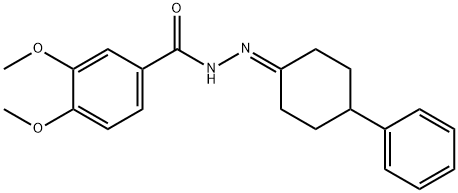 3,4-dimethoxy-N'-(4-phenylcyclohexylidene)benzohydrazide Struktur