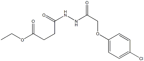 ethyl 4-{2-[(4-chlorophenoxy)acetyl]hydrazinyl}-4-oxobutanoate Struktur