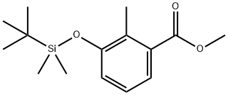 methyl 3-(tert-butyldimethylsilyloxy)-2-methylbenzoate Struktur