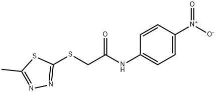 2-[(5-methyl-1,3,4-thiadiazol-2-yl)sulfanyl]-N-(4-nitrophenyl)acetamide Struktur