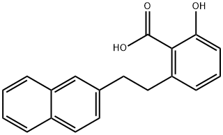 2-Hydroxy-6-(2-naphthalen-2-yl-ethyl)-benzoic acid Struktur